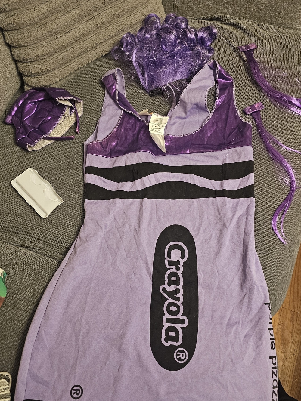 Crayola Purple Women's Crayon Dress with Black Logo